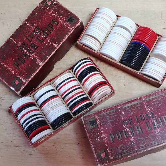 R D Fleck & Co Vintage Poker Chips - Picture 3 of 7